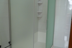 Cambio vasca con doccia in vetro satinato alluminio 6mm satinato