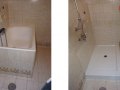 Trasformazione vasca in doccia prima e dopo il lavoro