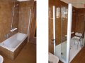 Trasformazione vasca in doccia prima e dopo il lavoro