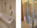 Trasformazione vasca in doccia prima e dopo il lavoro