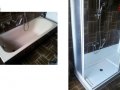 Trasformazione vasca in doccia prima e dopo il lavoro