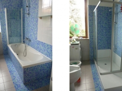 Trasformazione vasca in doccia prima e dopo il lavoro