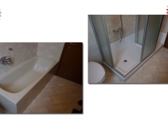 Trasformazione vasca in doccia prima e dopo il lavoro