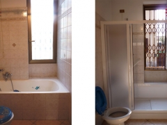 Trasformazione vasca in doccia prima e dopo il lavoro