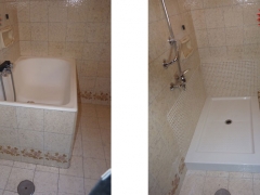 Trasformazione vasca in doccia prima e dopo il lavoro