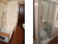 Trasformazione vasca in doccia prima e dopo il lavoro