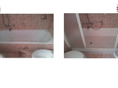 Trasformazione vasca in doccia prima e dopo il lavoro