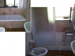 Trasformazione vasca in doccia prima e dopo il lavoro