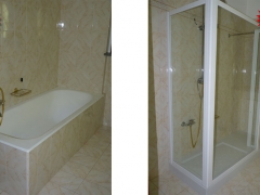 Trasformazione vasca in doccia prima e dopo il lavoro