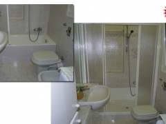 Trasformazione vasca in doccia prima e dopo il lavoro